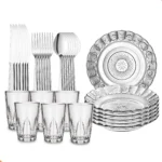 Kit Jantar 30 Peças Pratos Talheres Copos